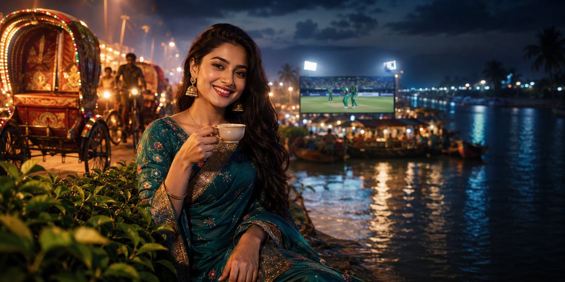 ঢাকায় চা বাগানের পাশে ক্রিকেট বেটিং উপভোগ করছেন একজন ব্যবহারকারী
